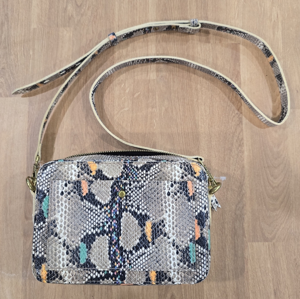 Madewell Multi Color Snake Print Crossbody Bag